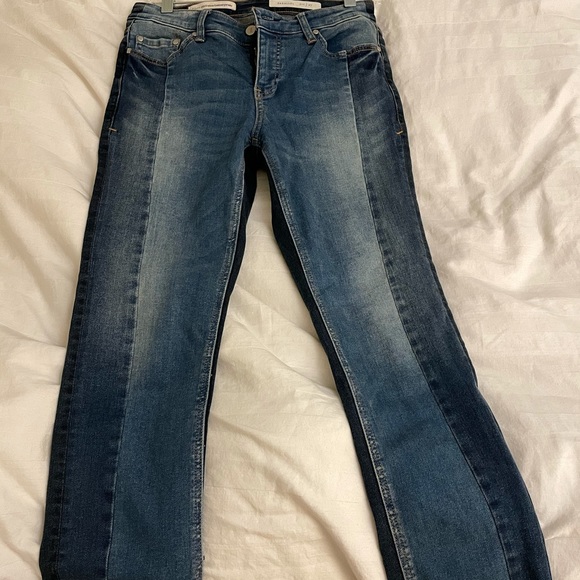 Anthropologie Two Tone Ankle Parallel Jeans - Picture 2 of 7